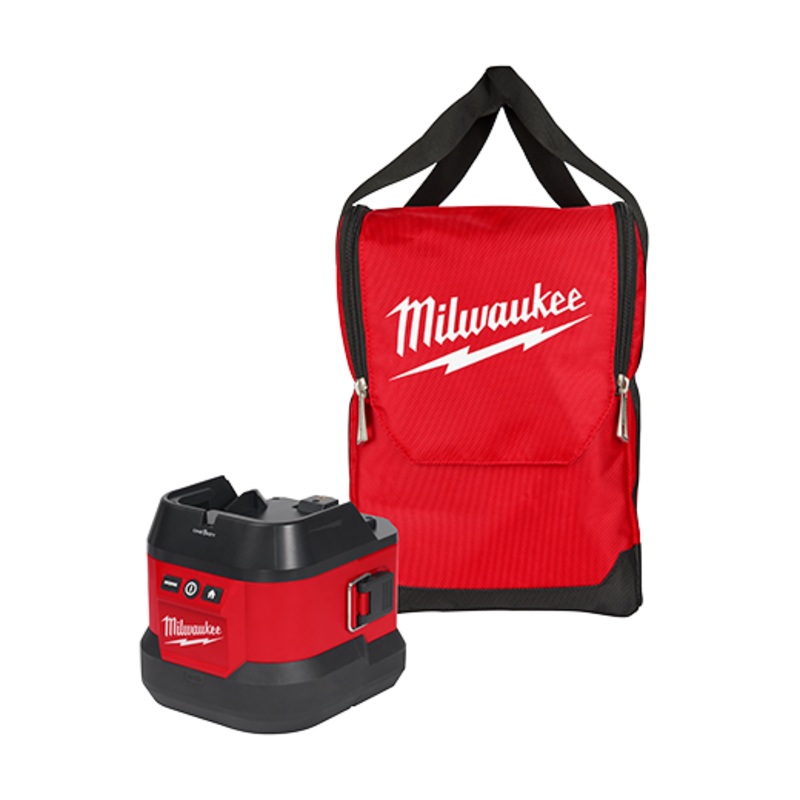 MILWAUKEE M18 Utility Remote Control Search Light Portable Base w/ Carry Bag