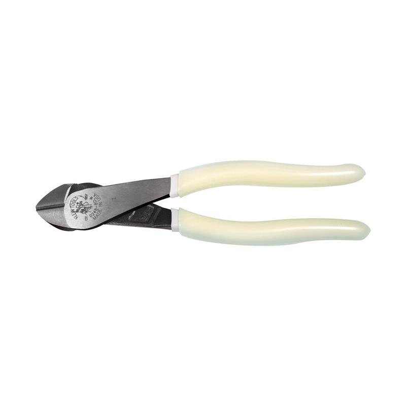 KLEIN TOOLS 8" High-Visibility Angled Head Diagonal Cutting Pliers