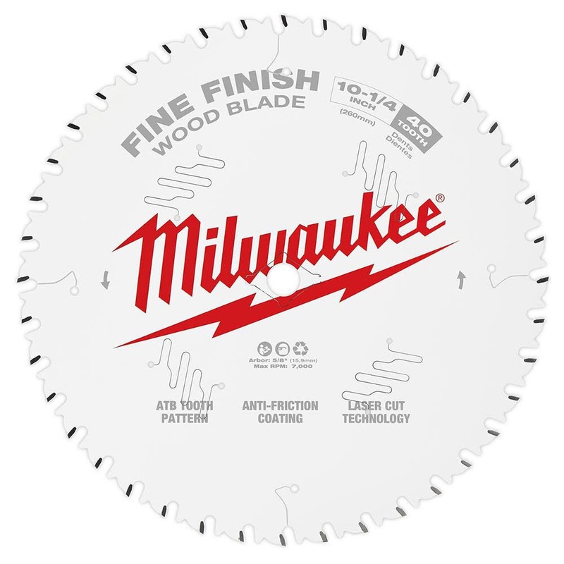 MILWAUKEE 10-1/4" 40T Circular Saw Wood Cutting Blade