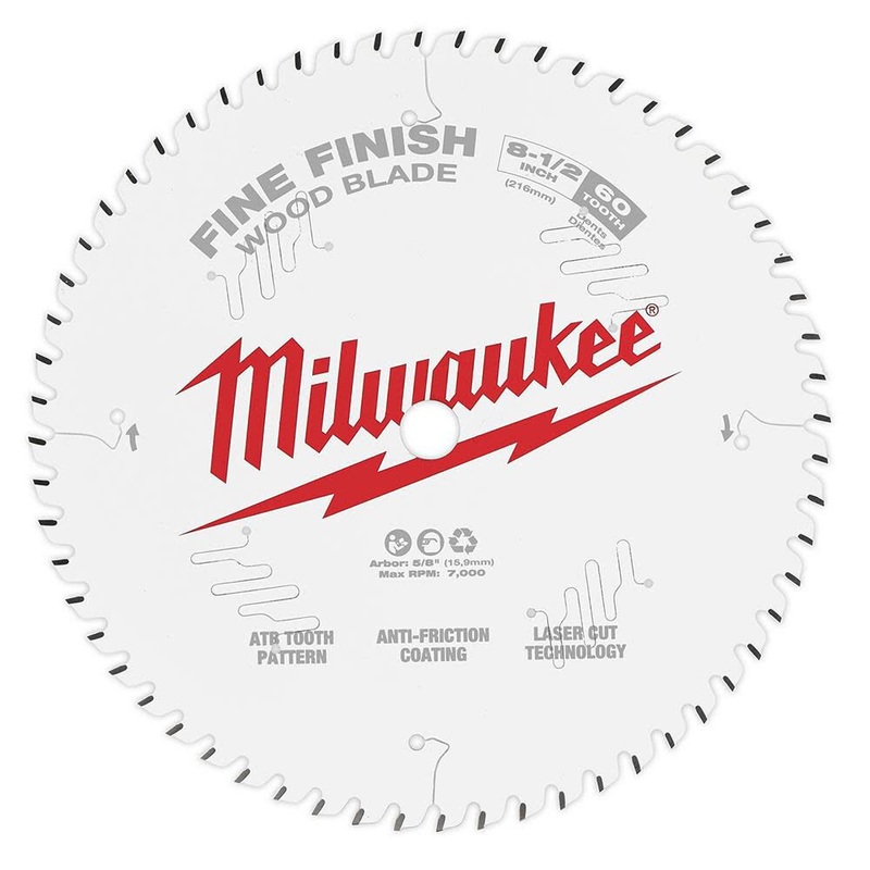 MILWAUKEE 8-1/2" 60T Circular Saw Wood Cutting Blade