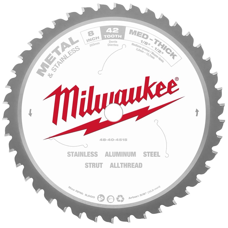 MILWAUKEE 8" 42T Circular Saw Metal Cutting Blade