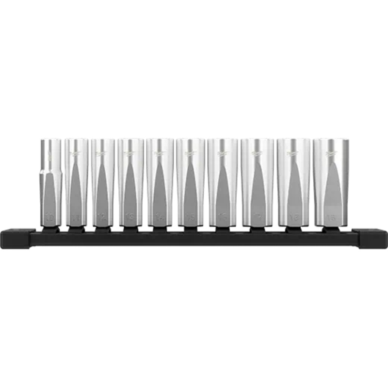MILWAUKEE 10 PC. 3/8" Deep Well Sockets w/ FOUR FLAT Sides - Metric
