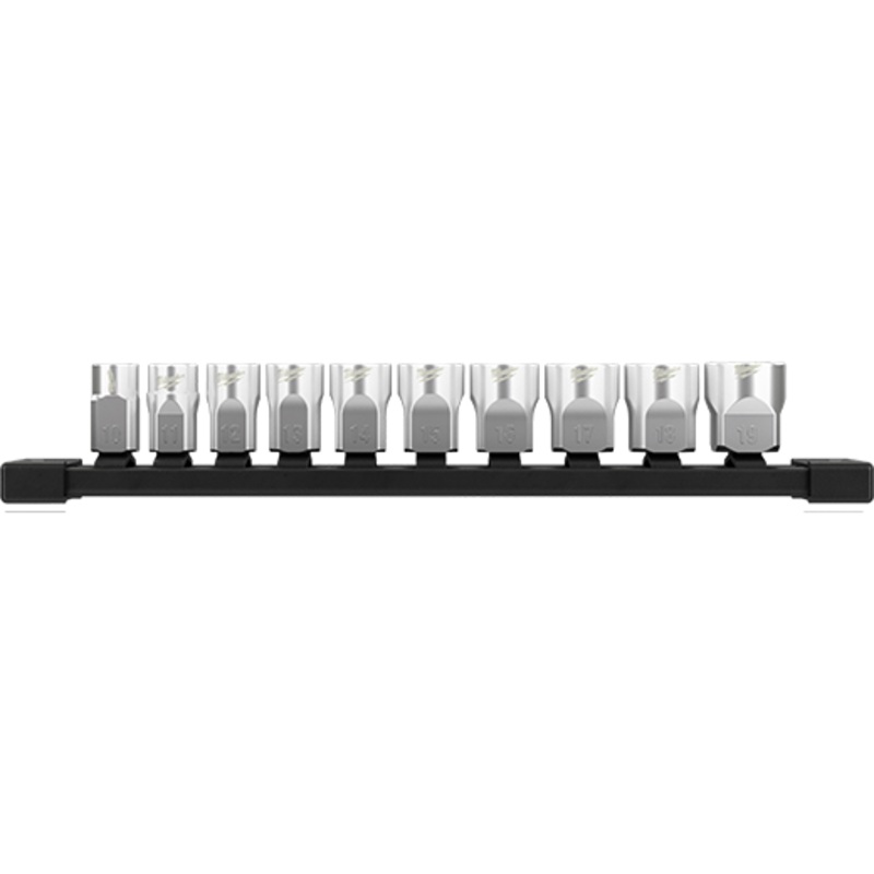 MILWAUKEE 10 PC. 3/8" Sockets w/ FOUR FLAT Sides - Metric