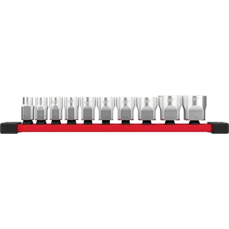 MILWAUKEE 10 PC. 3/8" Sockets w/ FOUR FLAT Sides - SAE