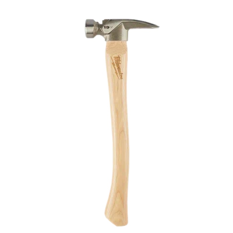 MILWAUKEE 19 oz. Milled Face Hickory Handle Framing Hammer