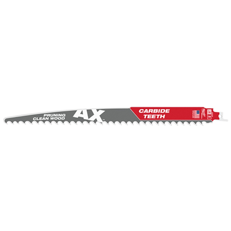MILWAUKEE 12" 3 TPI AX Pruning Clean Wood SAWZALL Blade w/ Carbide Teeth