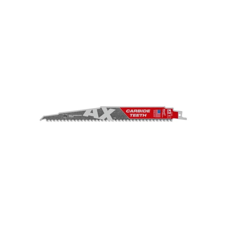 MILWAUKEE 9" 5 TPI AX Nail Embedded Wood SAWZALL Blade w/ Carbide Teeth