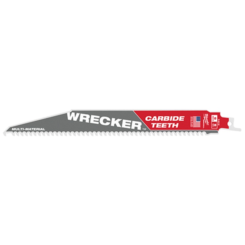 MILWAUKEE 9" 6 TPI WRECKER Multi-Material SAWZALL Blade w/ Carbide Teeth