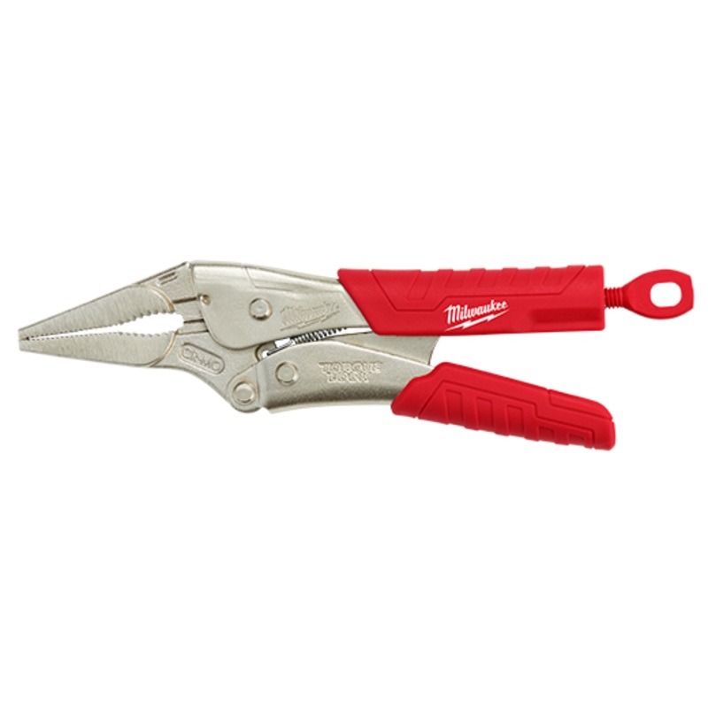 MILWAUKEE 9" TORQUE LOCK Long Nose Locking Pliers w/ Grip
