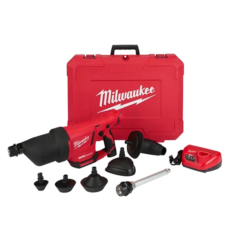 MILWAUKEE M12 AIRSNAKE Drain Cleaning Air Gun Kit