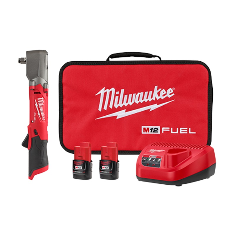 MILWAUKEE M12 FUEL 1/2" Right Angle Impact Wrench w/ Friction Ring Kit