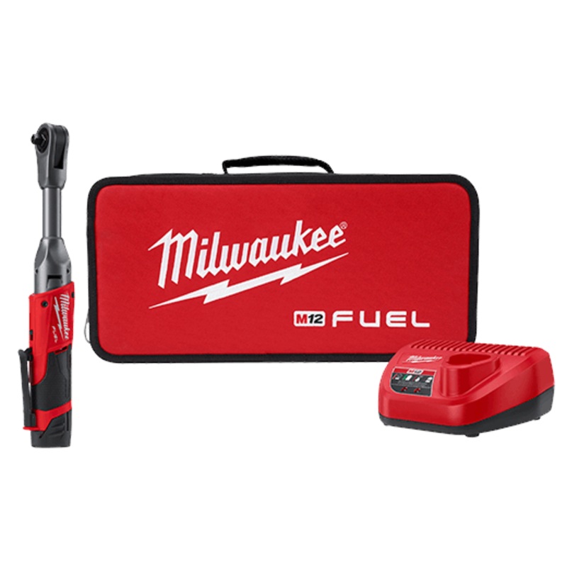 MILWAUKEE M12 FUEL 3/8" Extended Reach Ratchet Kit