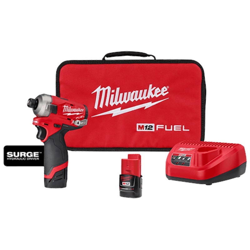 MILWAUKEE M12 FUEL SURGE 1/4" Hex Hydraulic Driver Kit
