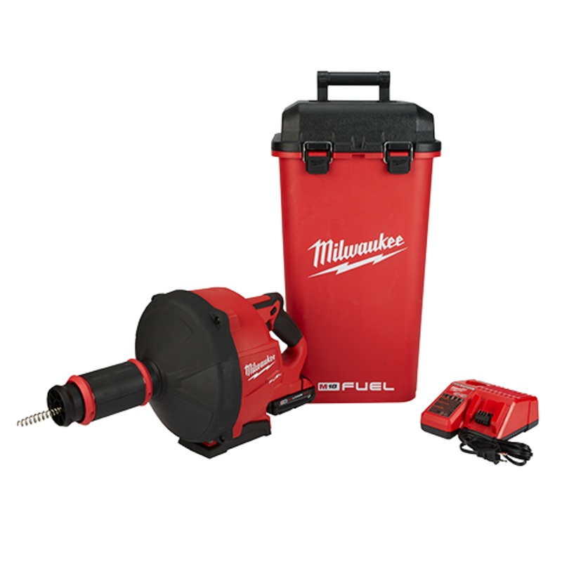 MILWAUKEE M18 FUEL Drain Snake Kit w/ CABLE DRIVE w/ 5/16 Cable