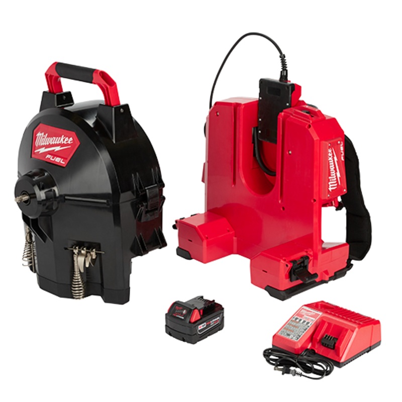 MILWAUKEE M18 FUEL SWITCH PACK Sectional Drum Machine Kit w/ 3/8 Cable