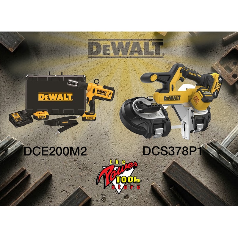 DEWALT 20V MAX* Press Tool Kit DCE200M2 and DEWALT 20V MAX* XR Mid-Size Band Saw Kit DCS378P1