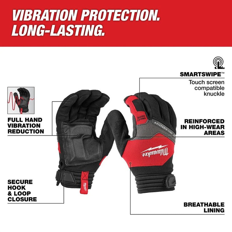 MILWAUKEE Anti-Vibration Work Gloves Bundle