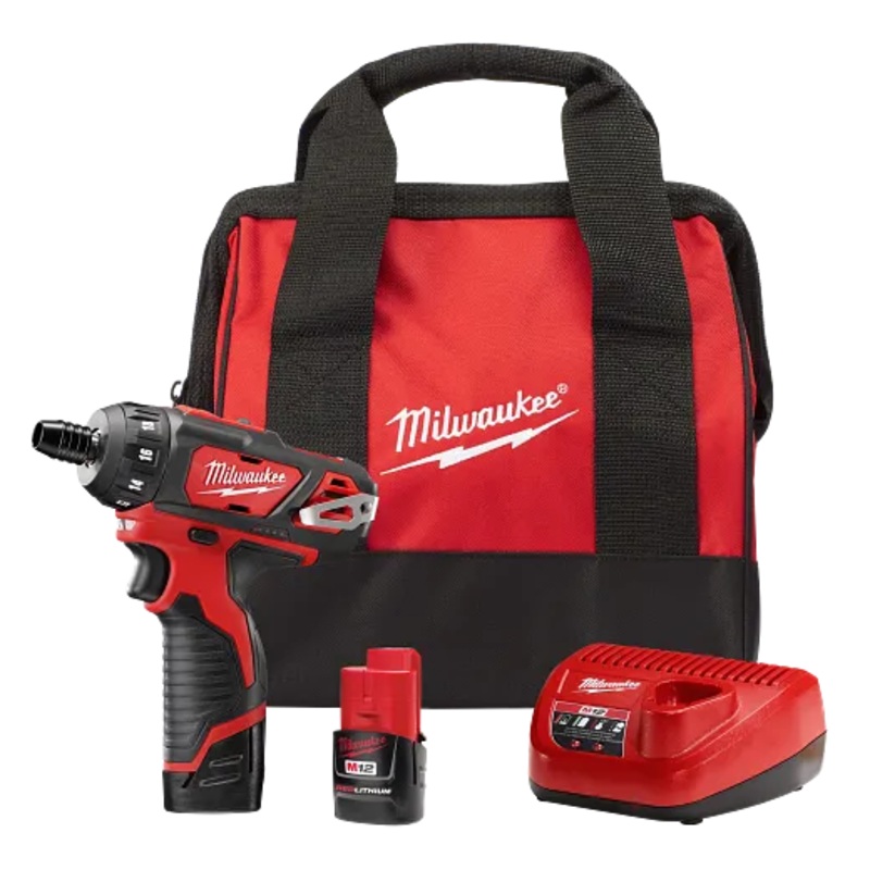 MILWAUKEE M12 1/4 Hex 2-Speed Screwdriver Kit