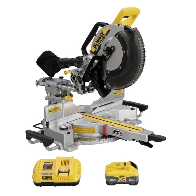 DeWalt 20V MAX* XR 12 in. Double Bevel Sliding Miter Saw Kit DCS785WW1