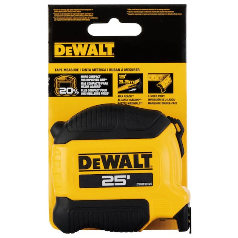 DEWALT 25 ft. Compact Tape Measure DWHT38125S
