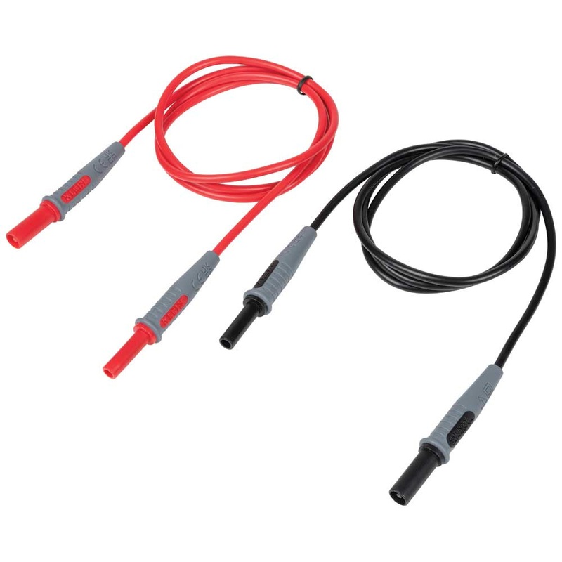 KLEIN TOOLS Lead Adapters, Red and Black, 3-Foot