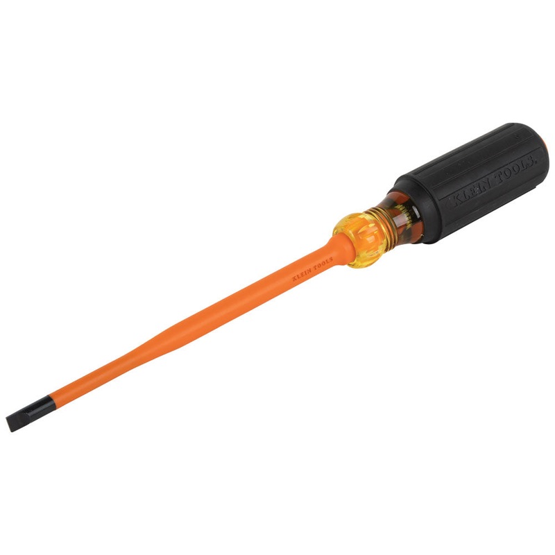 KLEIN TOOLS Slim-Tip 1000V Insulated Screwdriver, 1/4-Inch Cabinet, 6-Inch
