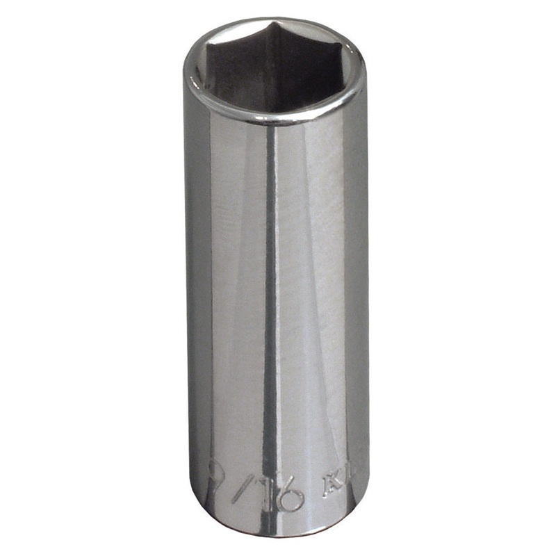 KLEIN TOOLS 1/2-Inch Deep 6-Point Socket, 3/8-Inch Drive