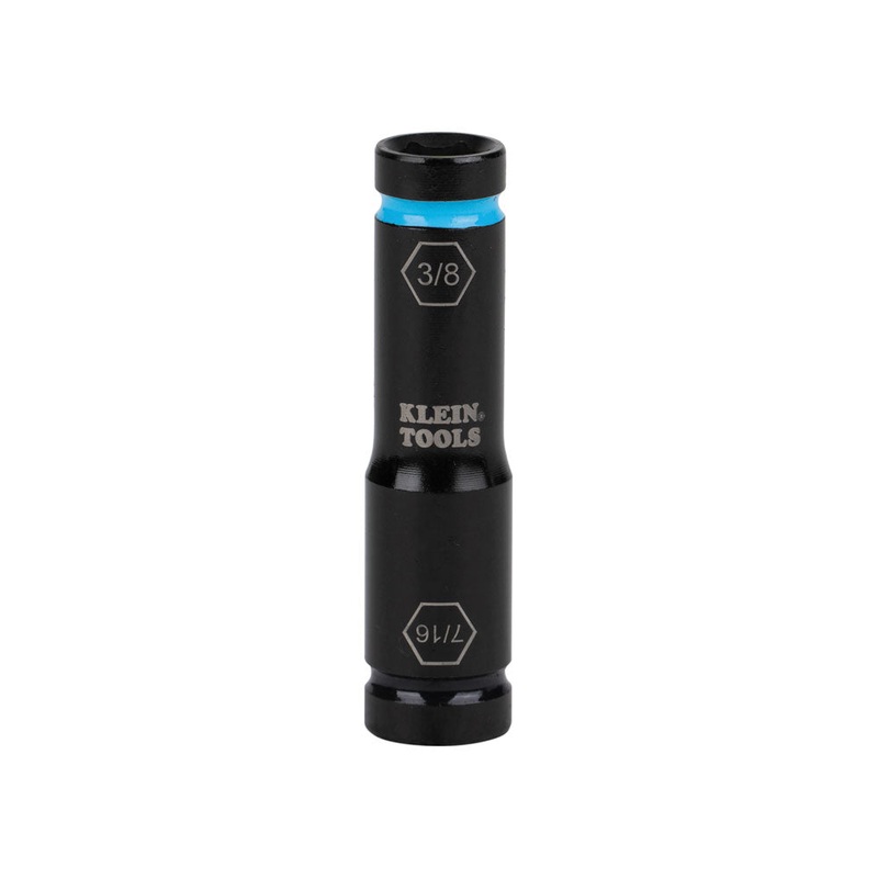 KLEIN TOOLS Flip Impact Socket, 7/16 and 3/8-Inch