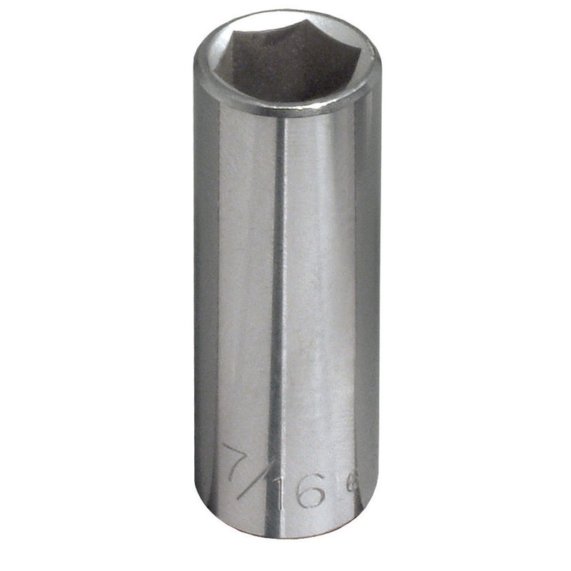 KLEIN TOOLS 1/4-Inch Deep 6-Point Socket, 1/4-Inch Drive