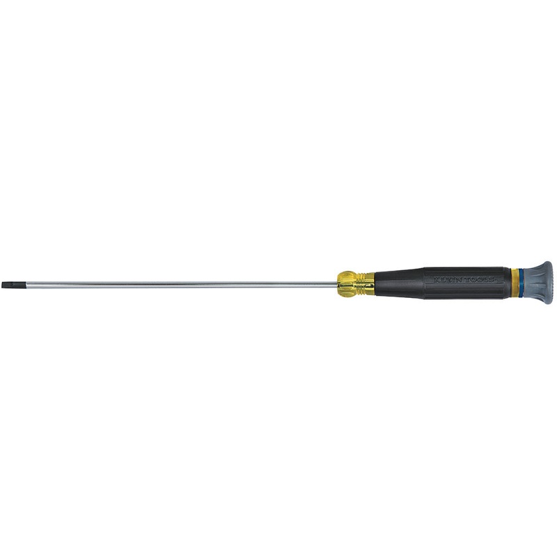 KLEIN TOOLS 1/8-Inch Cabinet Electronics Screwdriver, 6-Inch