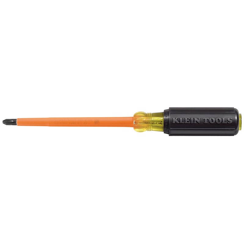 KLEIN TOOLS Insulated Screwdriver, #2 Phillips Tip, 4-Inch