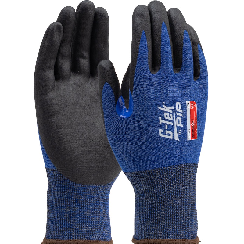 12 PACK PIP G-Tek Paradox Seamless Knit PolyKor Blended Glove with Foam Nitrile Coated Grip on Palm & Fingers with Reinforced Thumb Crotch - 21 Gauge - Touchscreen Compatible