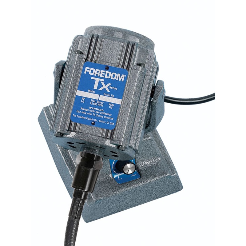 1/3 hp TXM Bench Mount Motor with 60 Square Drive Heavy Duty Shaft & Sheath and Built-in Dial Speed Control, 115v