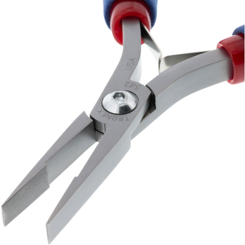 P542/P742  Flat Nose Pliers - Long Nose, Wide Tip, Stepped