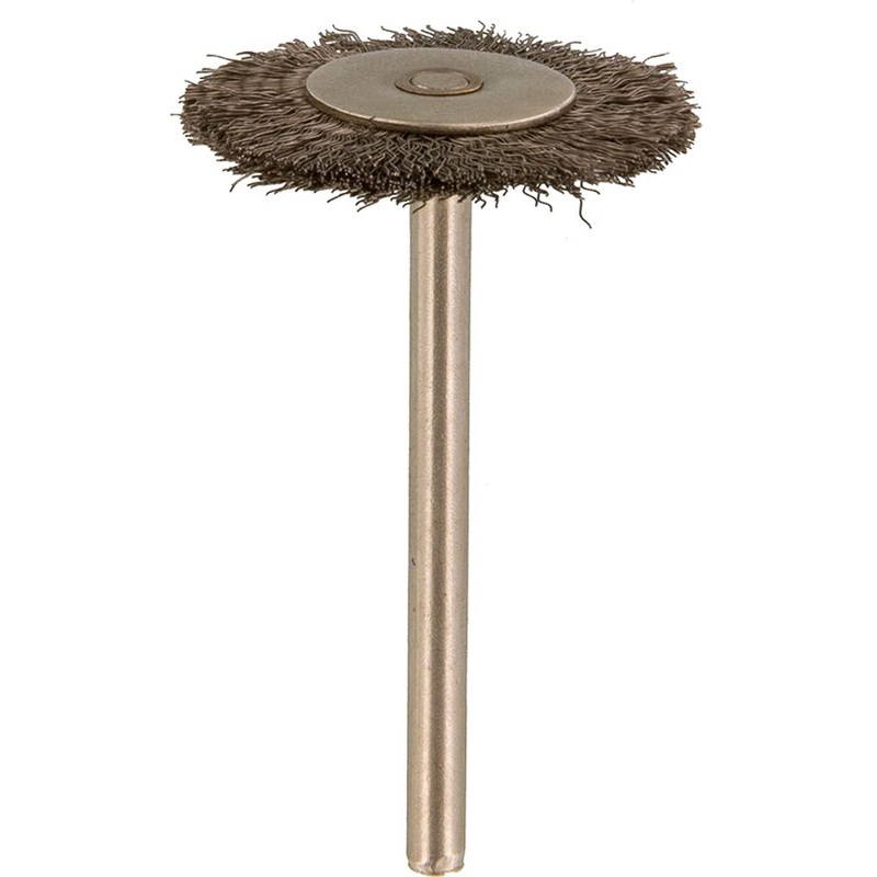 Brush - Round, St. Steel Wire, Mounted, 1, 1/8 Shank