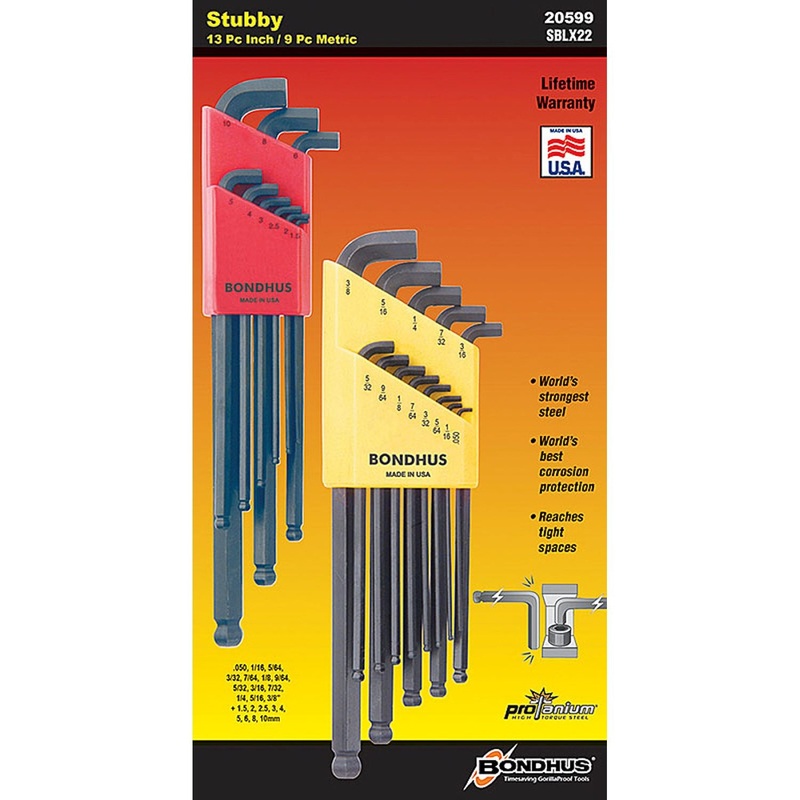 L-wrench Pack - 16537 (.050-3/8) & 16599 (1.5-10mm)