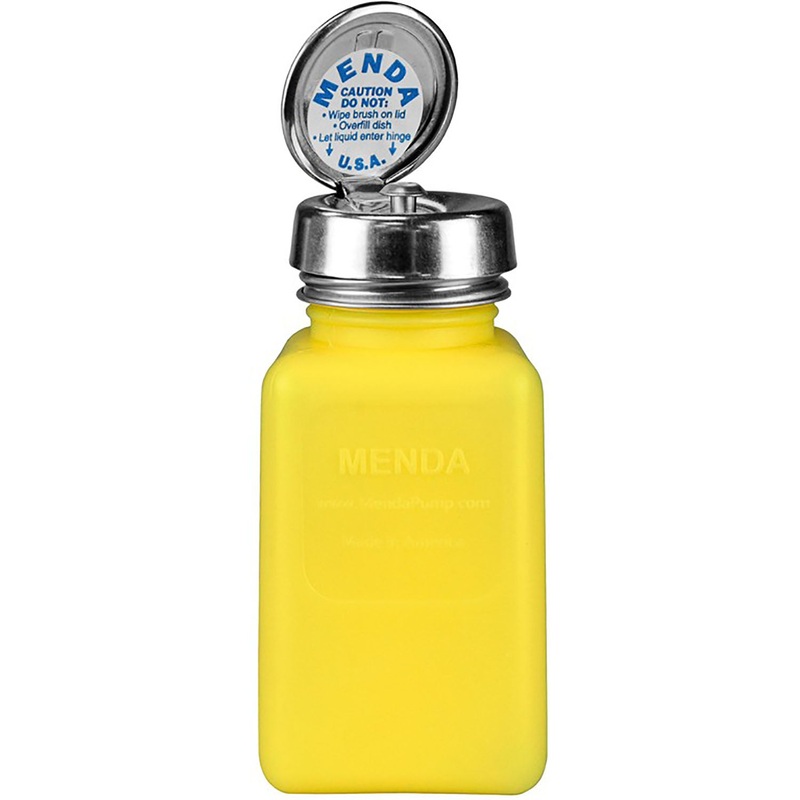 Menda - Pure-Touch, Yellow, Durastatic Square, HDPE, 6oz