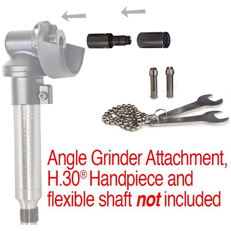 Collet Adaptor, Angle Grinder, w/1/8 & 3/32 collets and wrench set