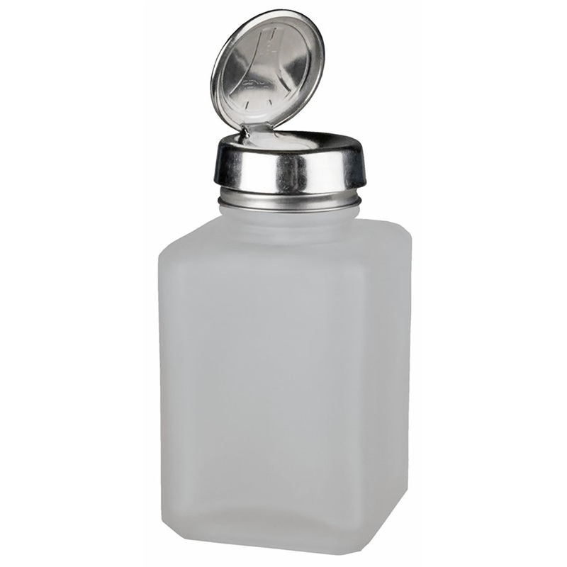 Menda - One-Touch, Ss Square Glass Clear Frosted, 6oz