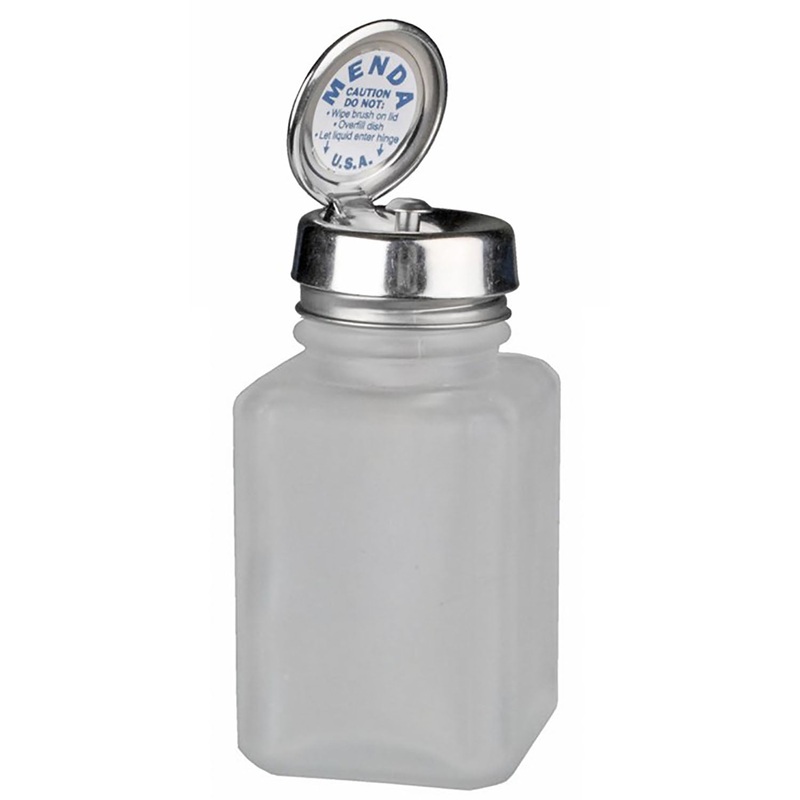 Menda - Pure-Touch, SS, Square, Glass Clear Frosted, 4oz