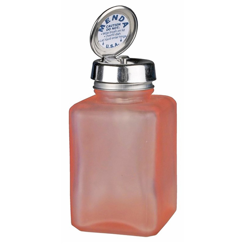 Menda - Pure-Touch, SS, Square, Glass Frosted, Pink, 4oz