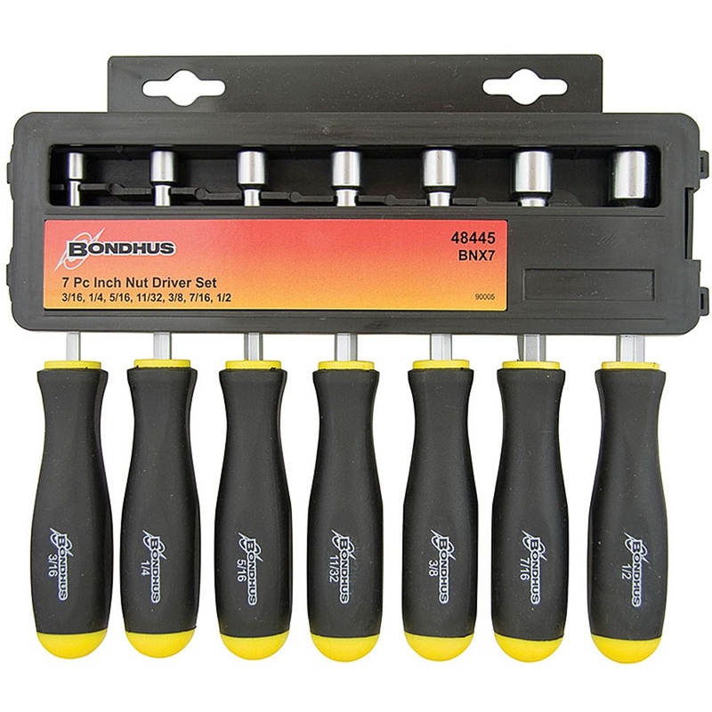 Set 7 Hollow Shaft Nut Driver 3/16-