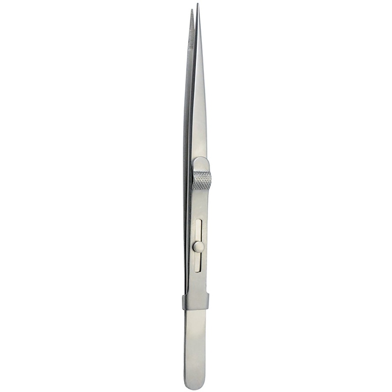 Jeweler's Basics - Diamond Tweezer, Slide Lock, Fine Points (Economy) 6.25