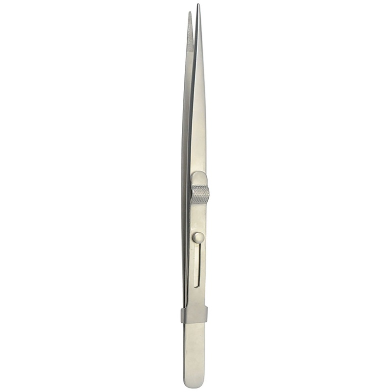 Jeweler's Basics - Diamond Tweezer, Slide Lock, Medium Points (Economy) 6.25