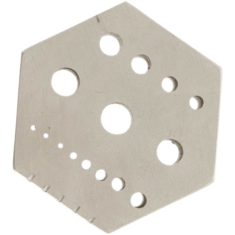 Jeweler's Basics - Hexagonal Anvil, 15 Holes,  1.75" x .75"