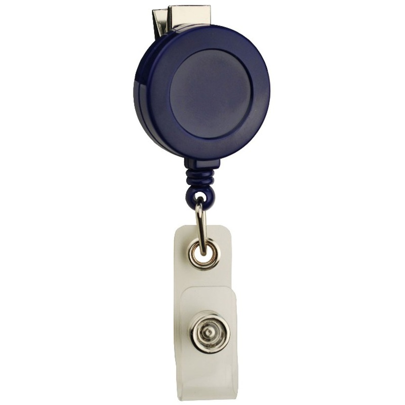 Menda - Badge Reel, Round,swivel Clip, Strap End Fitting, Blue