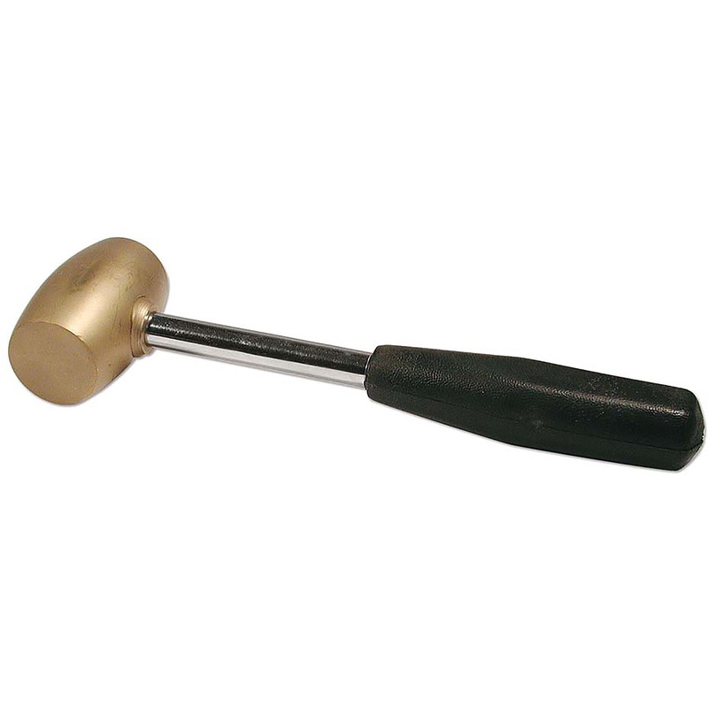 Jeweler's Basics - Hammer, 10" Brass 2LB Head Size: 2-1/2 x 1-1/4 Dia