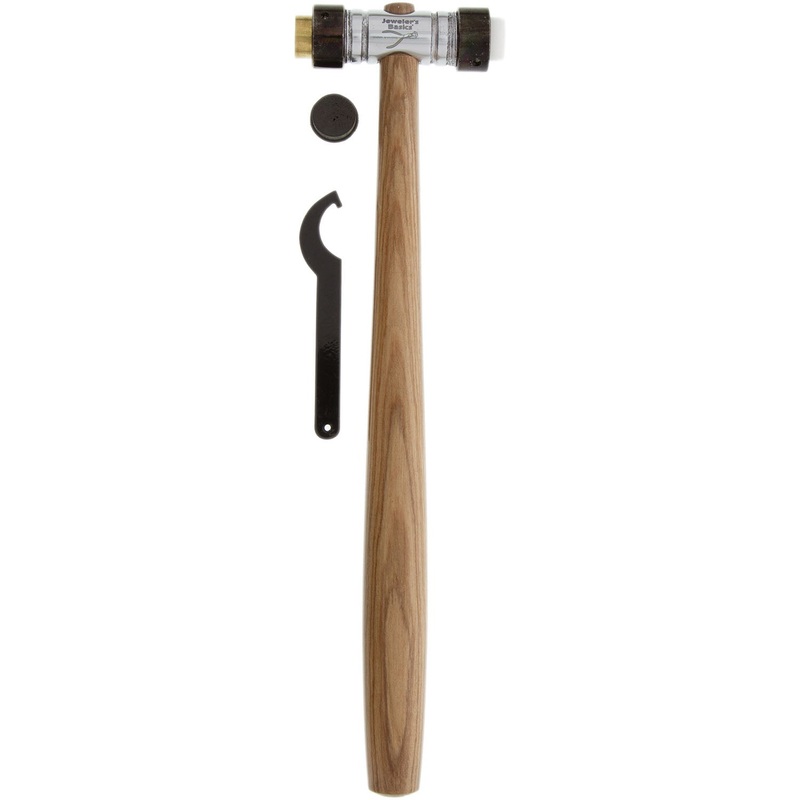 Jeweler's Basics - Hammer, 9" with .5" Brass & Nylon Faces