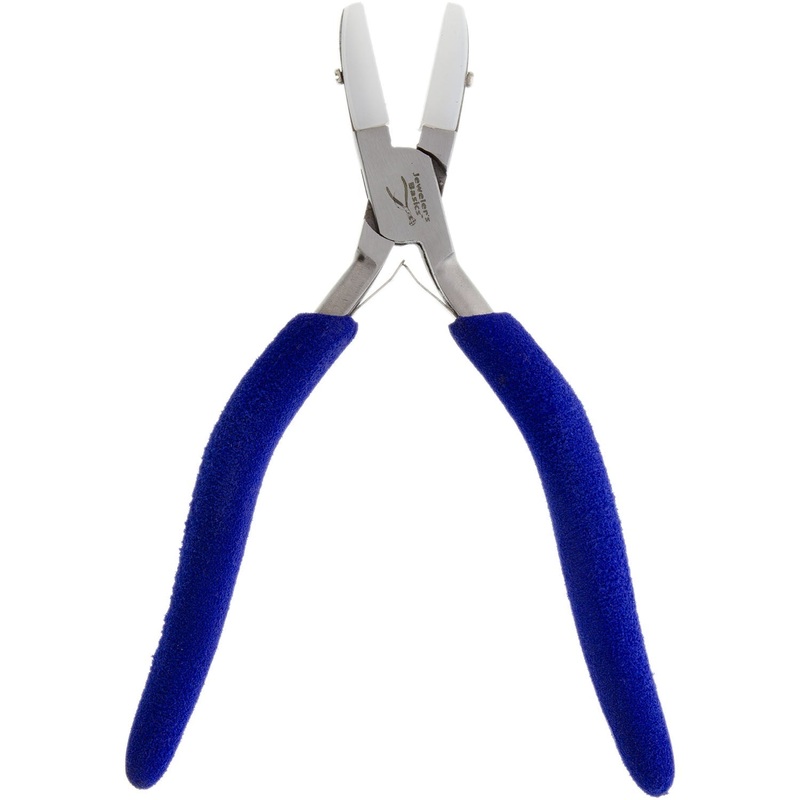 Jeweler's Basics - Pliers, Nylon Jaw, Flat Nose Long Cushion Grip Handle