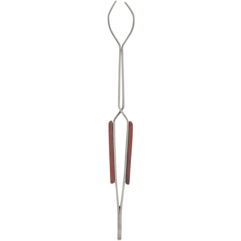 Jeweler's Basics - Tweezers, Cross Lock Straight With Large Round Mouth - 6.5"